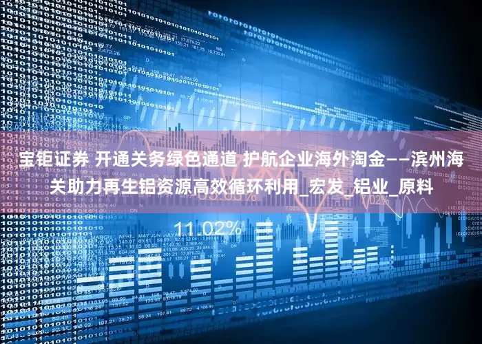 宝钜证券 开通关务绿色通道 护航企业海外淘金——滨州海关助力再生铝资源高效循环利用_宏发_铝业_原料