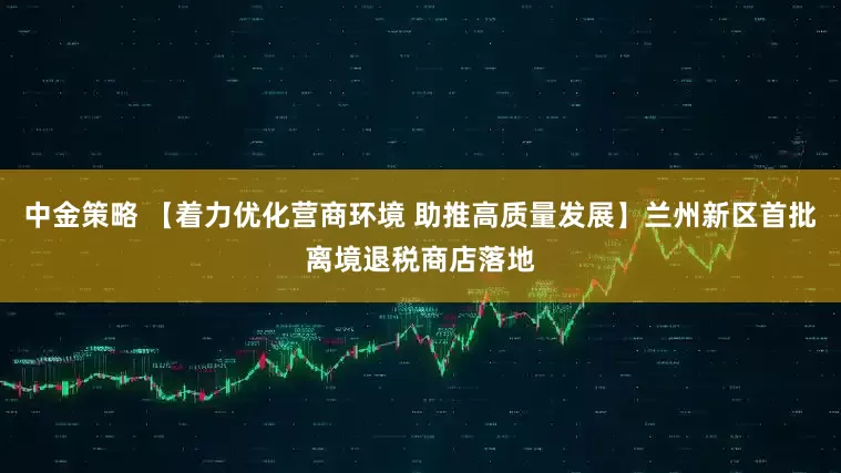 中金策略 【着力优化营商环境 助推高质量发展】兰州新区首批离境退税商店落地